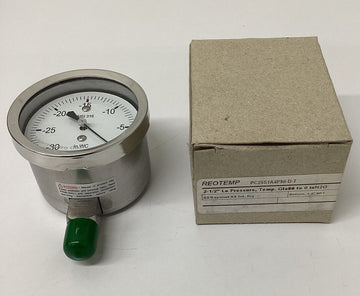 Reotemp PC25S1A4P90-D-T  2-1/2''  0-30 IN-H2O Gauge 1/4'' Npt