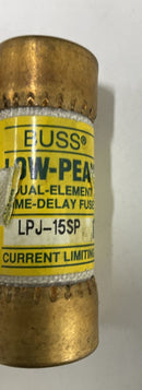 Bussmann LPJ-15SP Low Peak Fuses 15A. Lot of 3-4