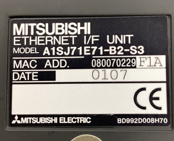 Mitsubishi A1SJ71E71-B2-S3 Ethernet I/F Unit Module