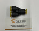 Clippard PQ-YU-12 Push-Quick Y Union 3/8".  Lot of 5-5