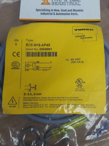 Turck BC5-M18-AP4X Embeddable Capacitive 2504001 - 0