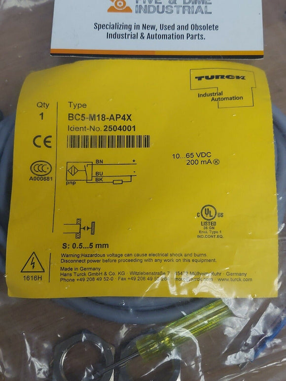Turck BC5-M18-AP4X Embeddable Capacitive 2504001