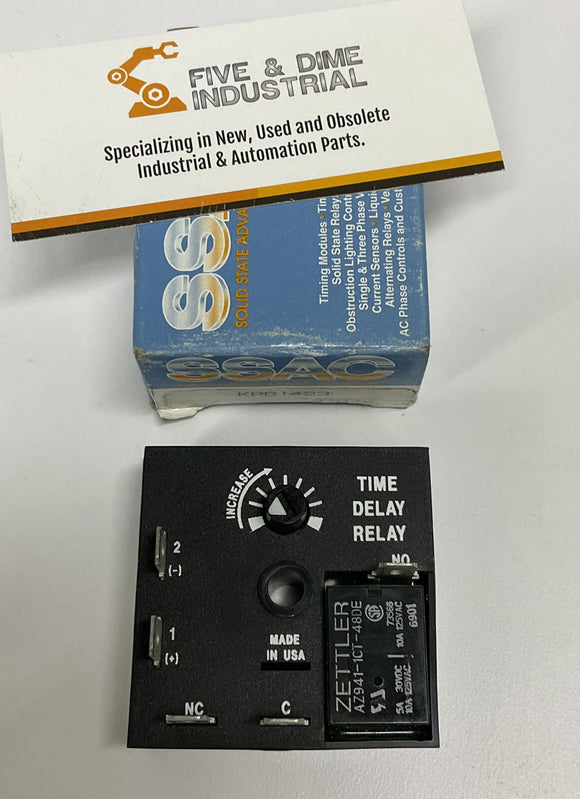 ABB SSAC KRDI424 Solid State Timer 1-100 Min 10A 120VAC