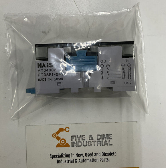 Nais AY34002 RT3SP1-24V Relay Unit Din Mount