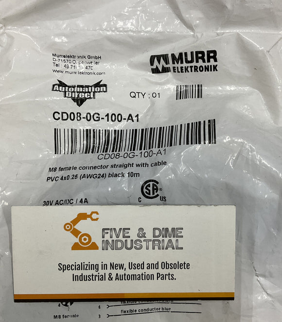 Murr Elektronik CD08-0G-100-A1 Female Connector Cable 8M