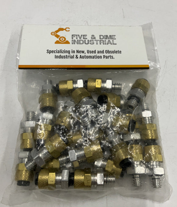 Pneumadyne S10-1796 Package of (25) 1/4-20 to 1/4 Push Fittings