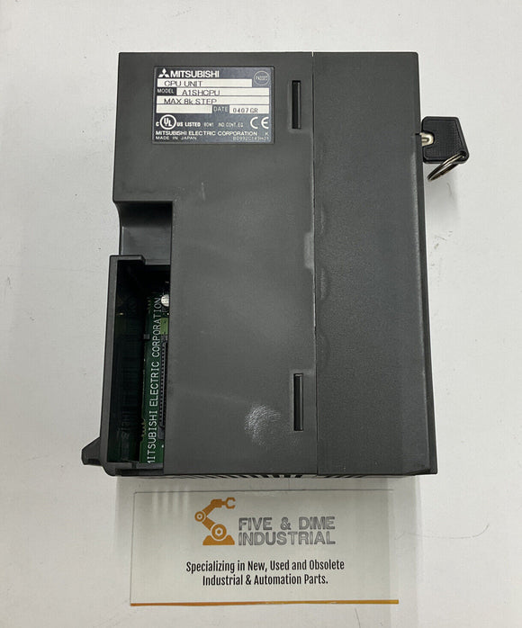 Mitsubishi A1SHCPU CPU PLC, 8k Step Processor w/ Key