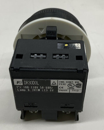 Fuji Electric DR30D0L-H9W Orange Amber Led Indicator Lamp 110ACV