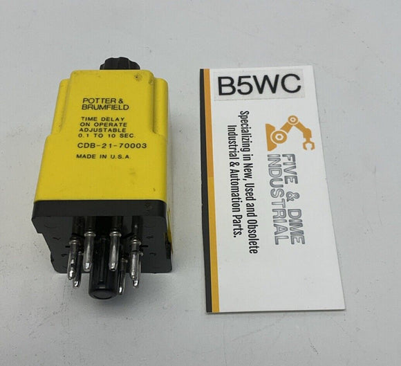 Potter & Brumfield CDB-21-70003 Time Delay Relay