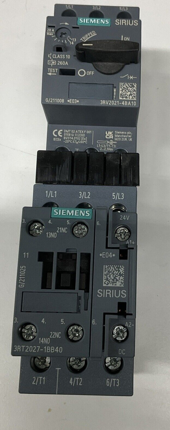 Siemens 3RA2120-4BA27-0BB4 Starter Combination Load  Feeder 13-20A
