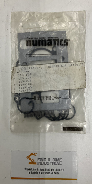 Numatics PA40-K1 PA-40 Series Pneumatic Valve Repair Kit