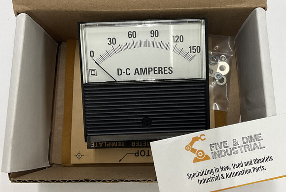 Square D 6309011324-0001 0-150 DC Amp Panel Mount Meter