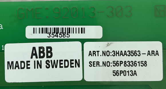 ABB GME System 3HAA3563-ARA Backplane Control Board