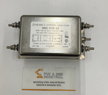 Nemic Lambda MBS-1215-22 Noise Filter 250 Vac 15A