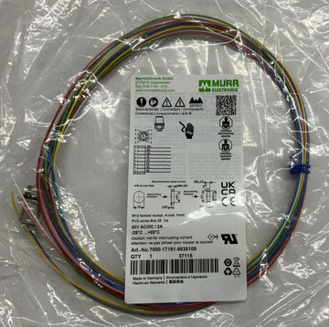 Murr 7000-17181-9030100 M12 8-Pole Female Receptacle Front Mount 1-Meter - 0