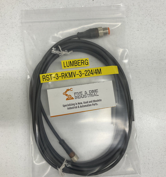 Lumberg Automation RST 3-RKMV 3-224/4M  Cable 3-Pin M/F