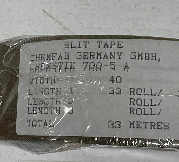Chemfab Chemstik 700-5A Adhesive Ptfe Coated Fabric 33 Meter Roll X 40mm