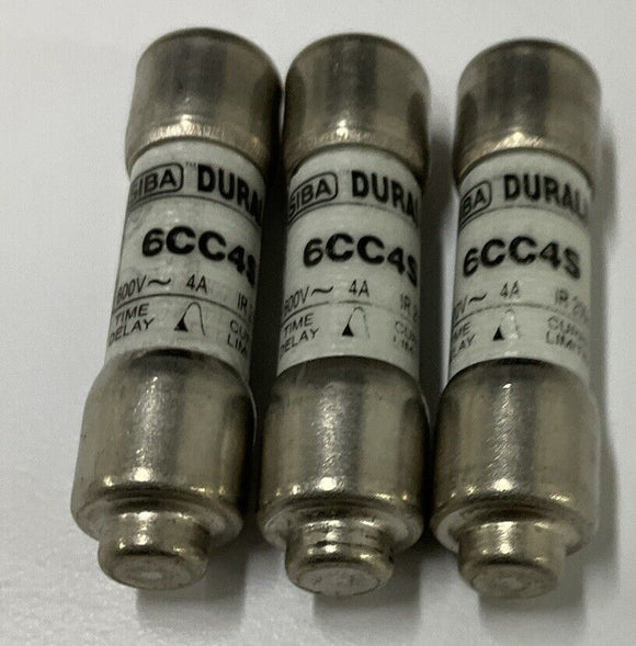 Siba 6CC4S 600V 4 Amp Duralim Fuses Box of 3