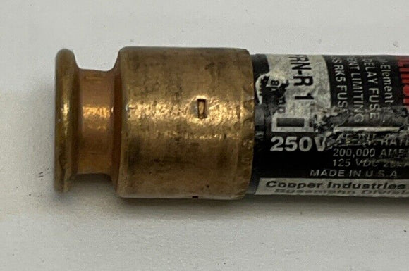 Bussmann FRN-R-1 Fusetron  1-Amp Fuses 250 Volts AC Max Lot of 4