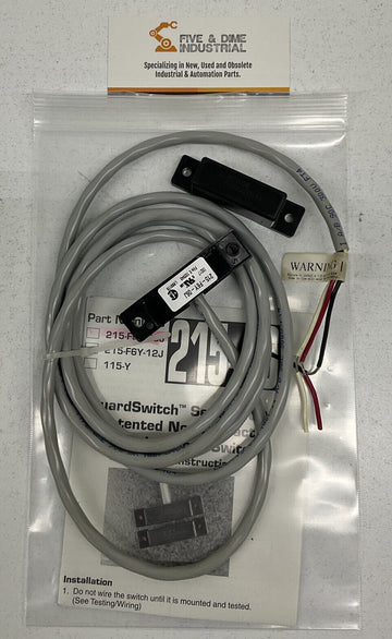 GE Sentrol Industrial 215-F6Y-06J Safety Interlock Switch GuardSwitch