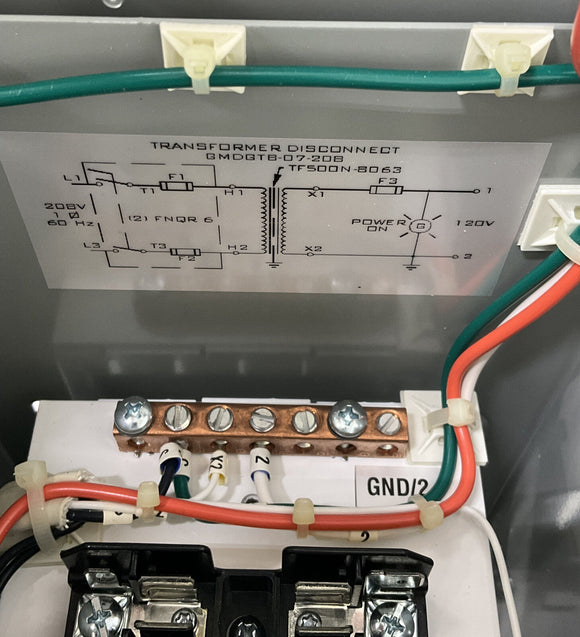 Daykin Electric GMDGTB-07-208 Mini Transformer Disconnect 208V 1-Phase