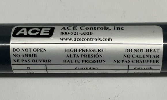 Ace Controls GS22-50-BB-V700 Push Type Gas Spring 50mm Stroke