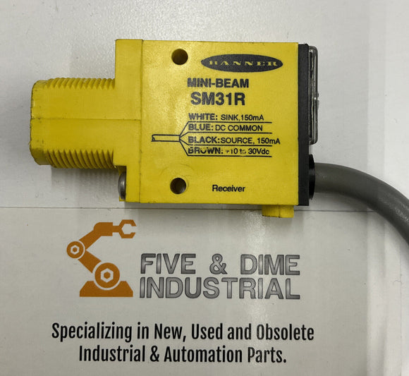 Banner SM31R Mini-Beam Photoelectric Sensor 9"
