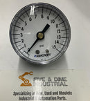Ashcroft 20W1005PH 02B 15# Brass Gauge 1/4" NPT Back 0/15 PSI-3