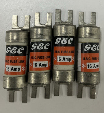 GEC NIT-16 Lot of 4 16 Amp Fuses HRC Fuses - 0