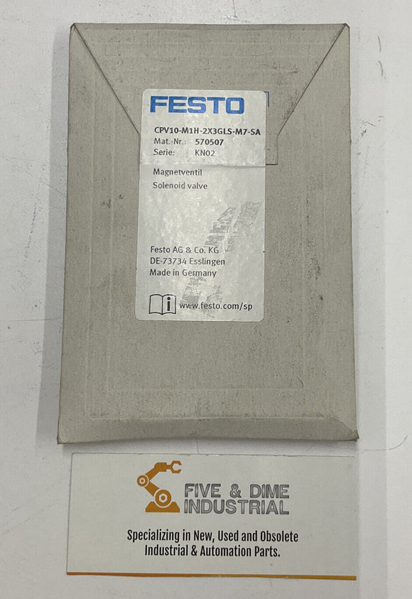 Festo CPV10-M1H-2X3GLS-M7-SA / 590507 Solenoid Valve