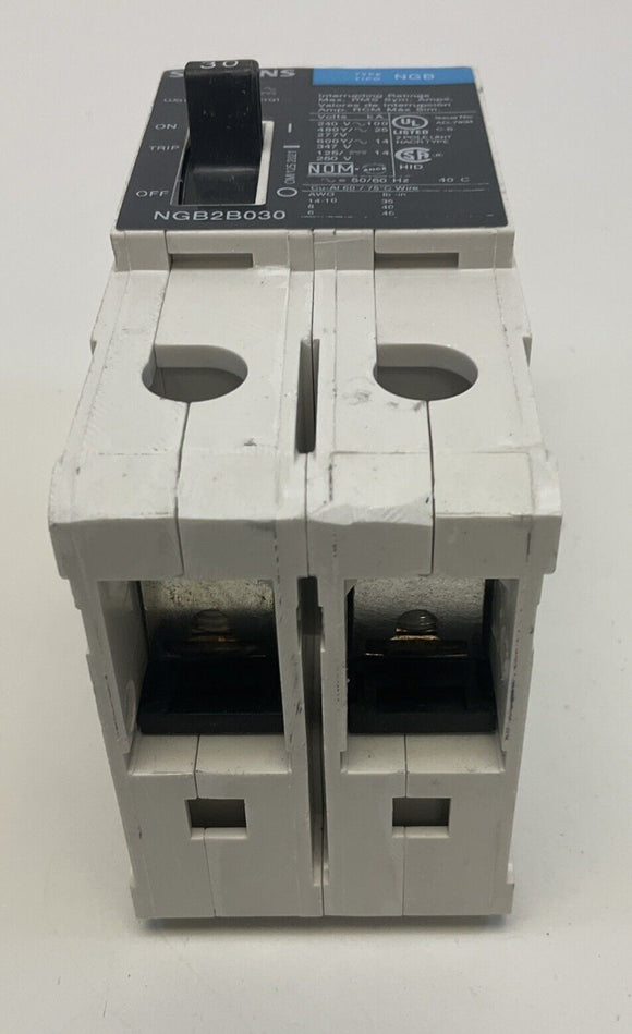 Siemens NGB2B030B  Circuit Breaker 2-Pole 30 AMP 600V 14KA BO