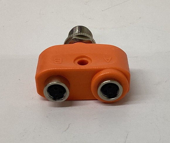 IFM Efector EBC112 4-Pin Y Splitter Male M12 x Female M8 (2)