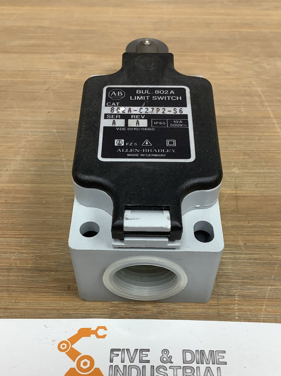 Allen Bradley 802A-C27P2-S6 Limit Switch Ser A