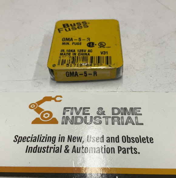 Bussmann Buss 6MA-5-R 5 Amp 125 VAC Package of 5