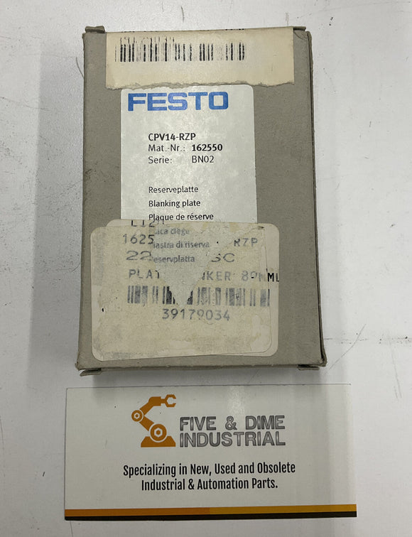 Festo CPV14-RZP Blanking Plate 162550