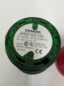Siemens 8WD4 408-0AA Safety Stack Light Base w/ Red & Green Lenses-4