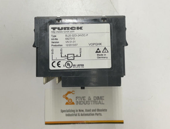 Turck BL20-32DI-24VDC-P Electronic 32 Digital Input Module 6827015