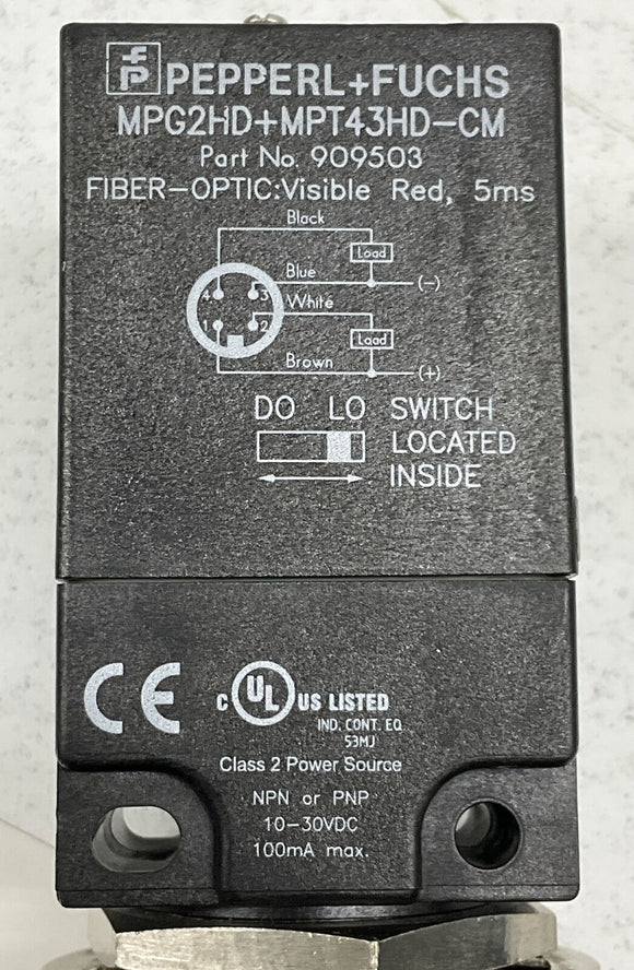 Pepperl Fuchs 909503 Photoelectric Sensor 90° Bracket MPG2HD+MPT43HD-CM