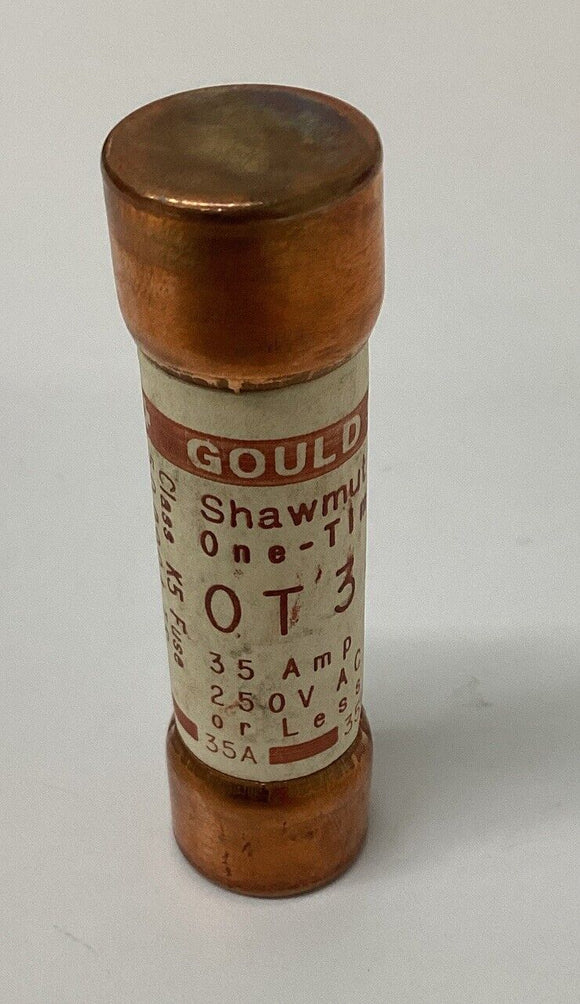 Mersen Gould 0T35 Class K5 One-Time Fuse 35A, 250V Pkg of (6)