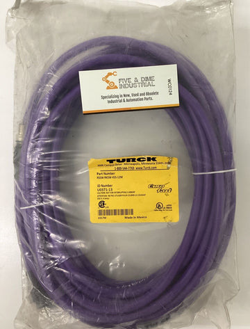 Turck RSSW-RKSW-455-12M Profibus Cable U0371-13 5-Pin M12