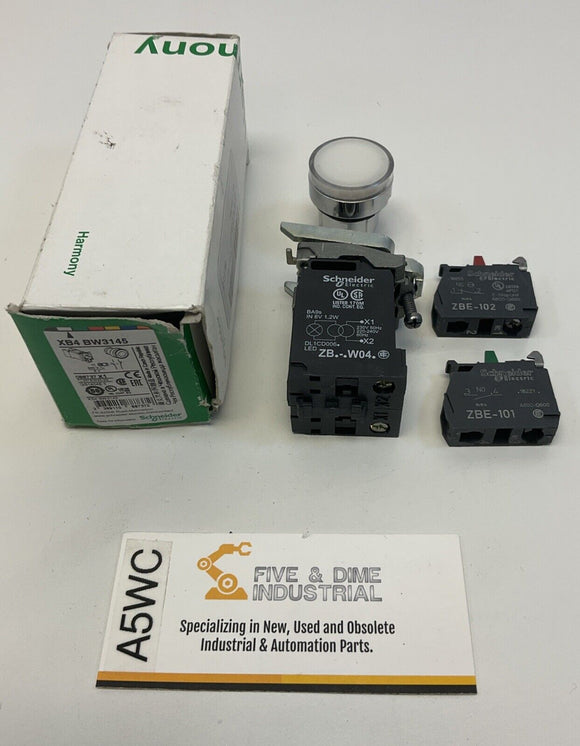 Schneider Electric XB4-BW3145 White Push Button