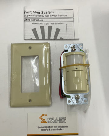 Hubbell WS1000I Occupancy Sensor PIR 1200 Sq Ft. Ivory w/ Cover