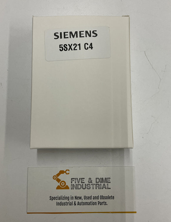 Siemens 5SX21-C4 Circuit Breaker 1-Pole 4 Amp Din Mount