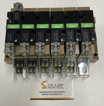 CKD M4L280-06-6-510000 6-Bank 24VDC Solenoid Valve Manifold 4L219