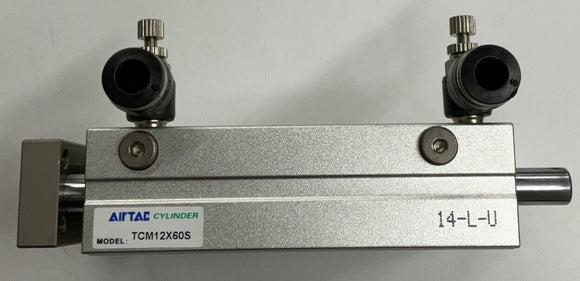 Airtac TCM12X60S Guided Air Cyclinder w/ Flow Valves