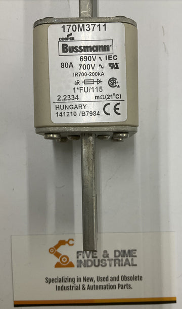Bussmann 170M3711 Semiconductor Fuse 700V 80A - 0