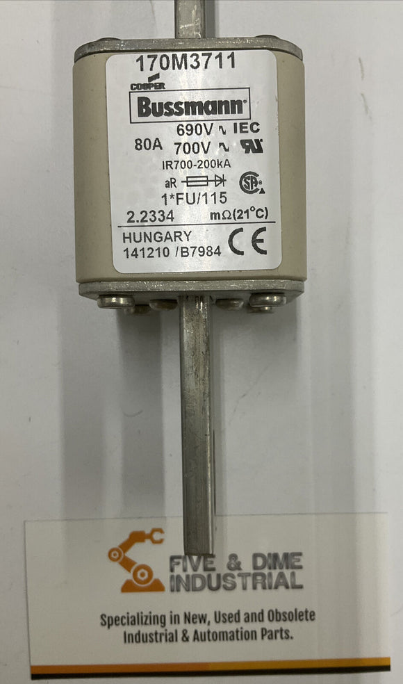 Bussmann 170M3711 Semiconductor Fuse 700V 80A