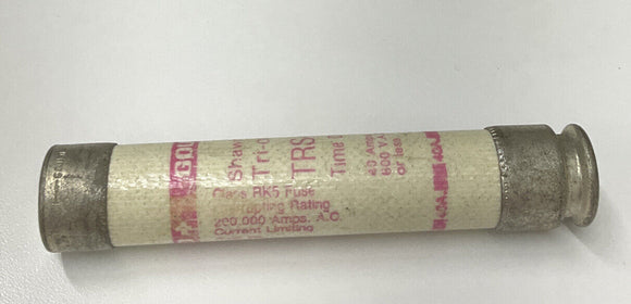 Gould Shawmut TRS40R Tri-onic Lot Of (2) Time Delay Fuses 40A