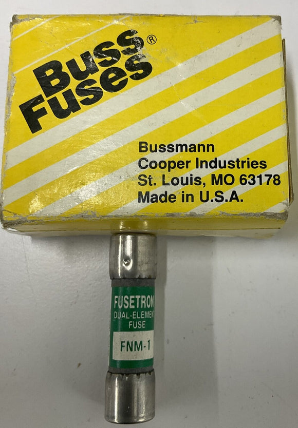 Bussman FNM-1  Fusetron Duel Element Fuses 1 Amp Box of (10)