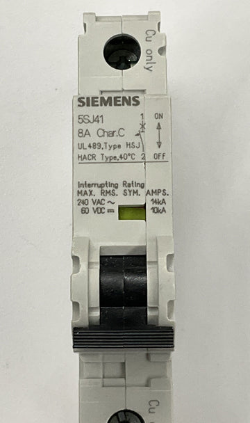 Siemens 5SJ4108-7HG40 HSJ Circuit Breaker 8 Amp Din Mount - 0